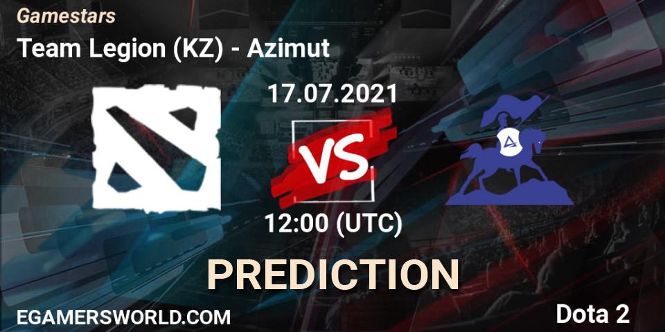 Team Legion (KZ) - Azimut: ennuste. 17.07.2021 at 12:00, Dota 2, Gamestars