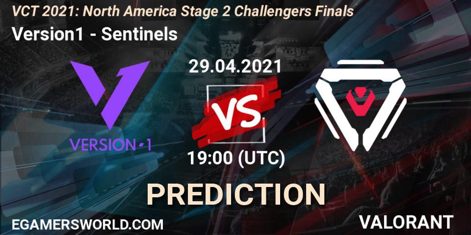 Version1 - Sentinels: ennuste. 29.04.2021 at 20:00, VALORANT, VCT 2021: North America Stage 2 Challengers Finals