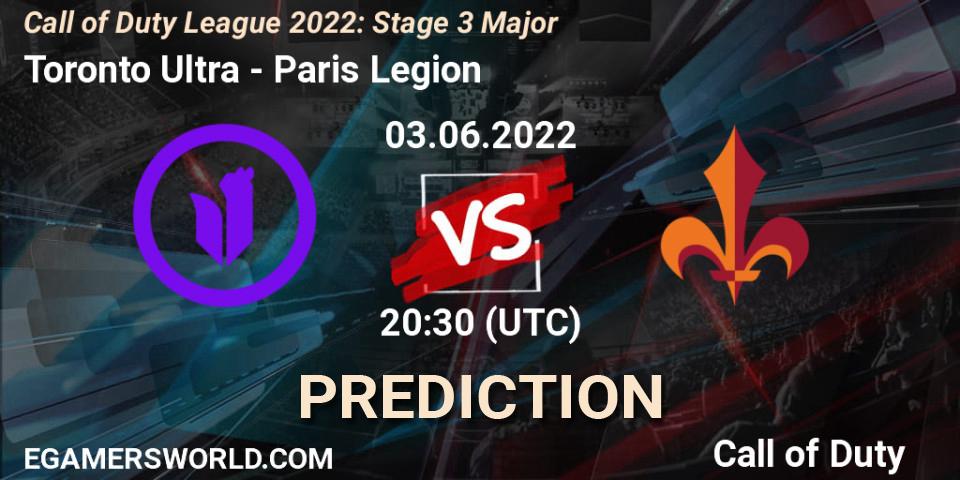 Toronto Ultra - Paris Legion: ennuste. 03.06.2022 at 20:30, Call of Duty, Call of Duty League 2022: Stage 3 Major