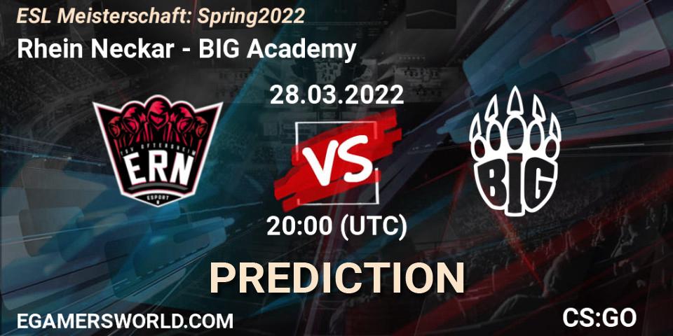 Rhein Neckar - BIG Academy: ennuste. 28.03.2022 at 19:00, Counter-Strike (CS2), ESL Meisterschaft: Spring 2022