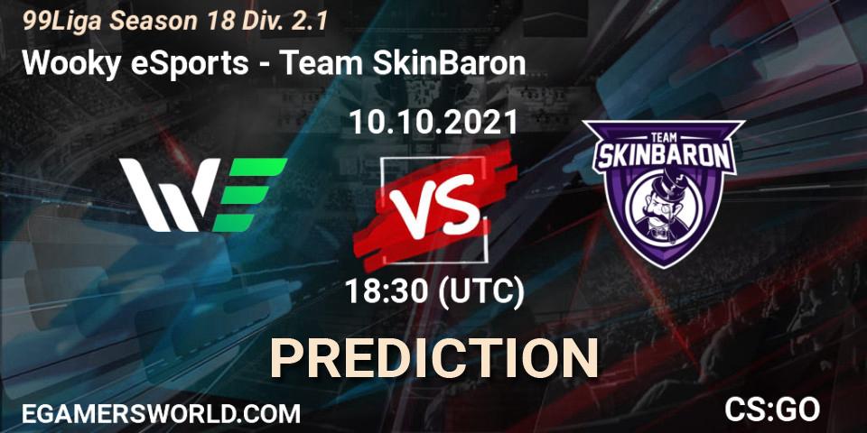 Wooky eSports - Team SkinBaron: ennuste. 10.10.2021 at 18:30, Counter-Strike (CS2), 99Liga Season 18 Div. 2.1