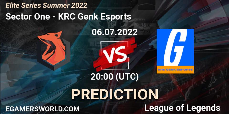 Sector One - KRC Genk Esports: ennuste. 06.07.2022 at 20:00, LoL, Elite Series Summer 2022