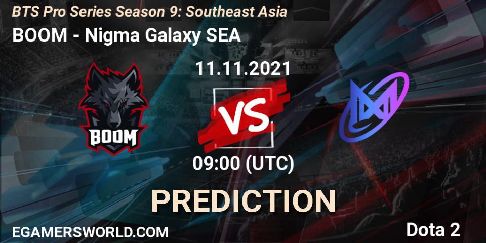BOOM - Nigma Galaxy SEA: ennuste. 11.11.2021 at 09:02, Dota 2, BTS Pro Series Season 9: Southeast Asia