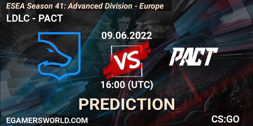 LDLC - PACT: ennuste. 09.06.2022 at 16:00, Counter-Strike (CS2), ESEA Season 41: Advanced Division - Europe