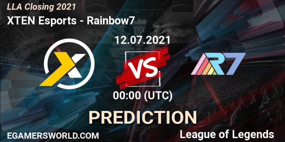 XTEN Esports - Rainbow7: ennuste. 12.07.21, LoL, LLA Closing 2021