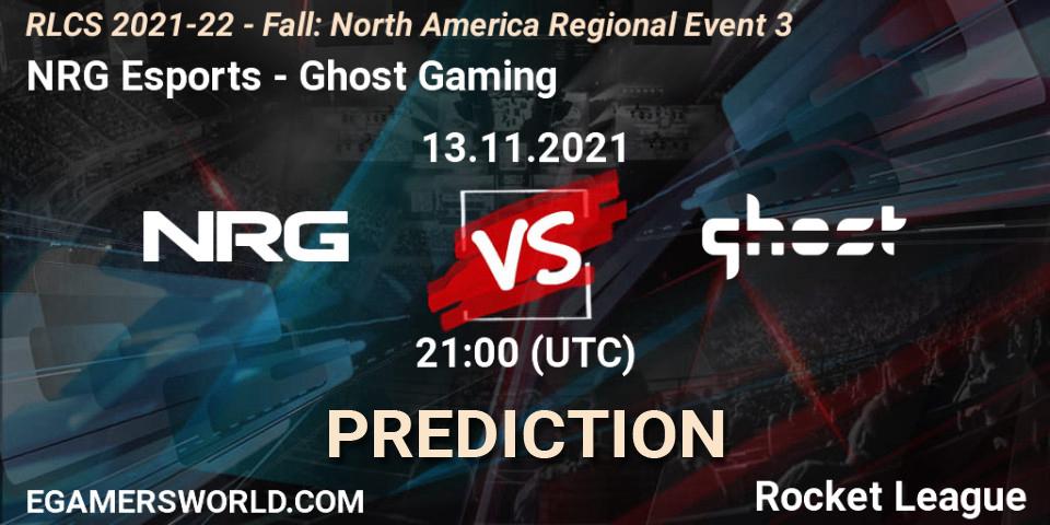 NRG Esports - Ghost Gaming: ennuste. 13.11.2021 at 18:00, Rocket League, RLCS 2021-22 - Fall: North America Regional Event 3