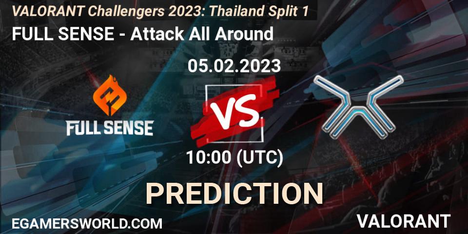 FULL SENSE - Attack All Around: ennuste. 05.02.23, VALORANT, VALORANT Challengers 2023: Thailand Split 1