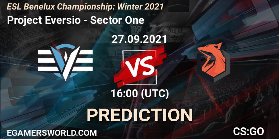 Project Eversio - Sector One: ennuste. 27.09.2021 at 16:00, Counter-Strike (CS2), ESL Benelux Championship: Winter 2021