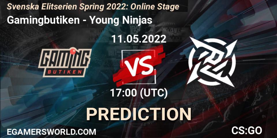 Gamingbutiken - Young Ninjas: ennuste. 11.05.2022 at 17:00, Counter-Strike (CS2), Svenska Elitserien Spring 2022: Online Stage