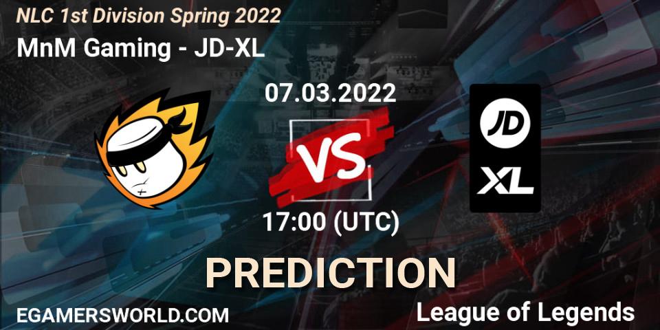 MnM Gaming - JD-XL: ennuste. 07.03.2022 at 17:00, LoL, NLC 1st Division Spring 2022