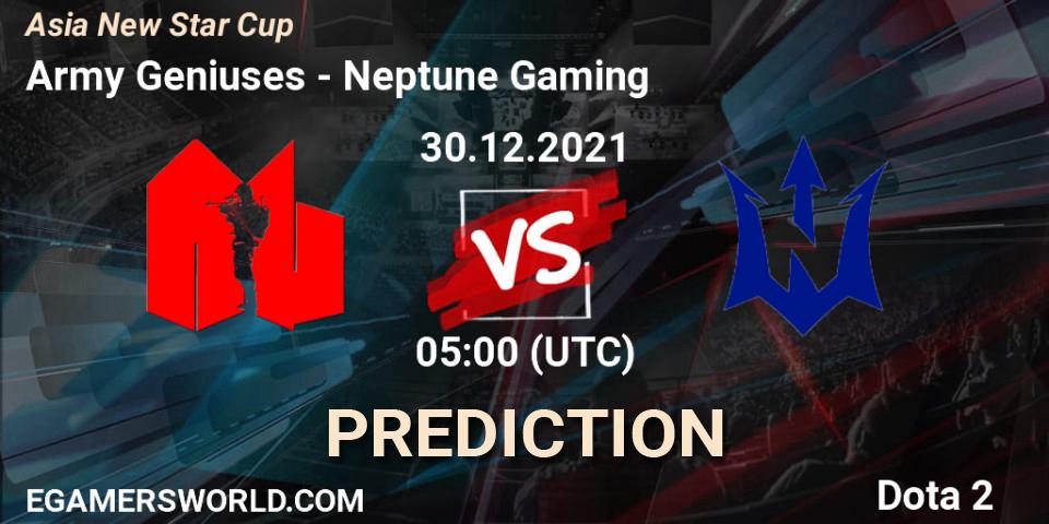 Army Geniuses - Neptune Gaming: ennuste. 30.12.2021 at 05:13, Dota 2, Asia New Star Cup