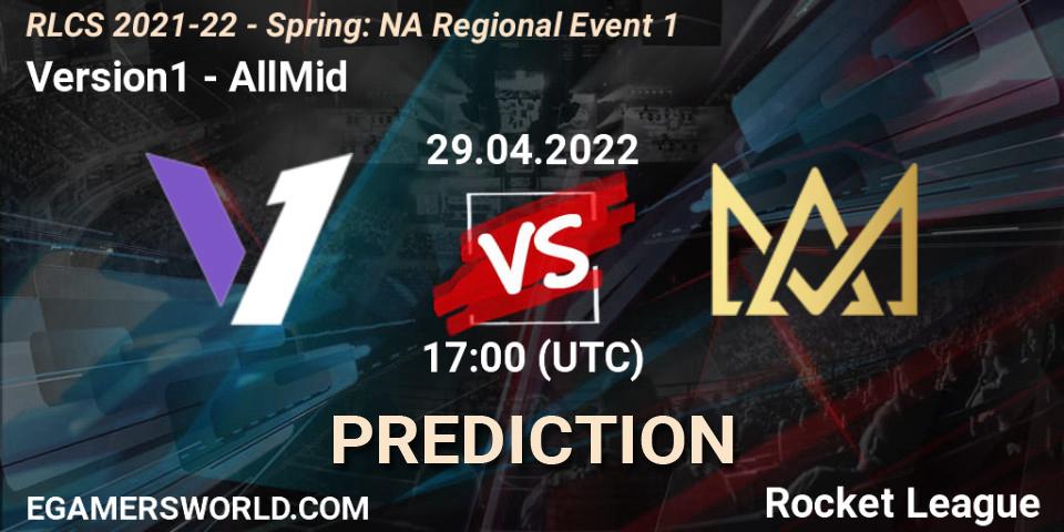 Version1 - AllMid: ennuste. 29.04.22, Rocket League, RLCS 2021-22 - Spring: NA Regional Event 1