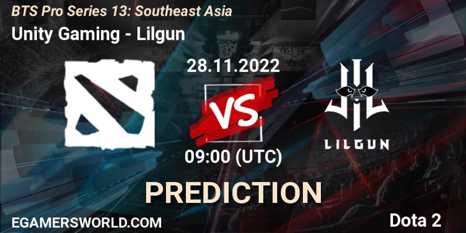 Unity Gaming - Lilgun: ennuste. 28.11.22, Dota 2, BTS Pro Series 13: Southeast Asia