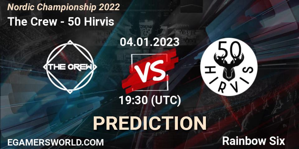 The Crew - 50 Hirvis: ennuste. 04.01.2023 at 19:30, Rainbow Six, Nordic Championship 2022