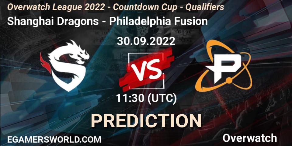Shanghai Dragons - Philadelphia Fusion: ennuste. 30.09.22, Overwatch, Overwatch League 2022 - Countdown Cup - Qualifiers