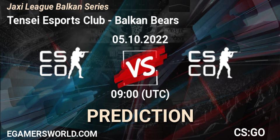 Tensei Esports Club - Balkan Bears: ennuste. 05.10.2022 at 09:00, Counter-Strike (CS2), Jaxi League Balkan Series