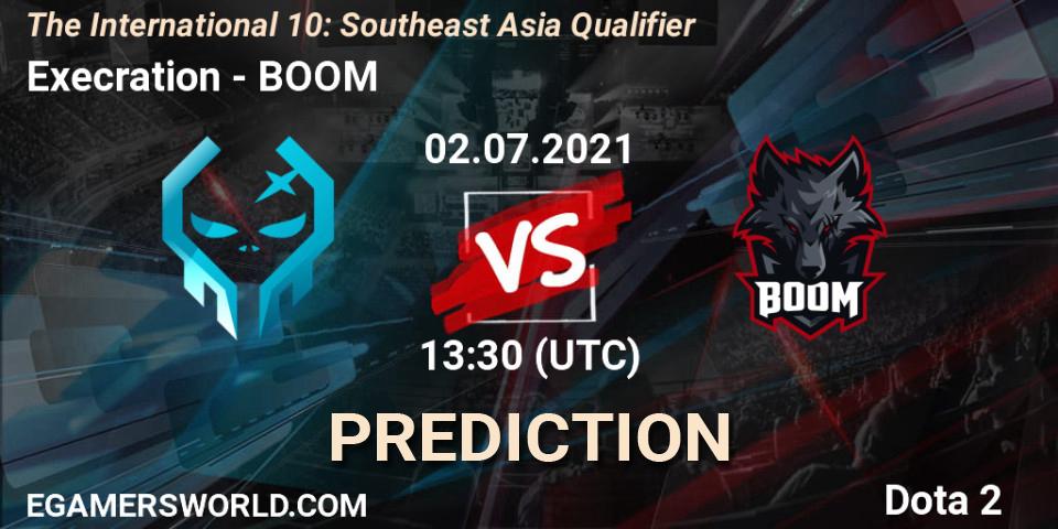 Execration - BOOM: ennuste. 02.07.2021 at 14:49, Dota 2, The International 10: Southeast Asia Qualifier