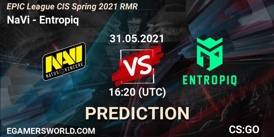 NaVi - Entropiq: ennuste. 01.06.2021 at 16:00, Counter-Strike (CS2), EPIC League CIS Spring 2021 RMR