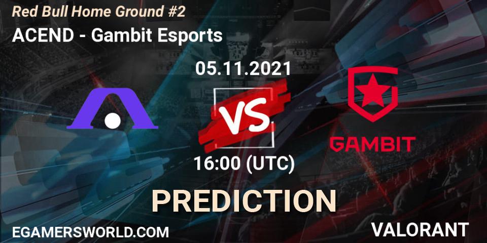 ACEND - Gambit Esports: ennuste. 05.11.2021 at 18:00, VALORANT, Red Bull Home Ground #2