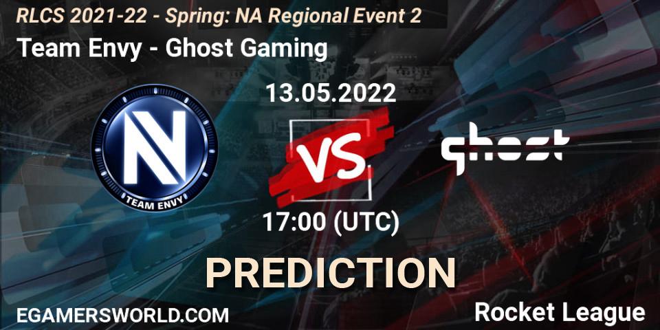 Team Envy - Ghost Gaming: ennuste. 13.05.22, Rocket League, RLCS 2021-22 - Spring: NA Regional Event 2