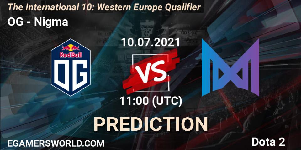 OG - Nigma Galaxy: ennuste. 10.07.2021 at 11:03, Dota 2, The International 10: Western Europe Qualifier