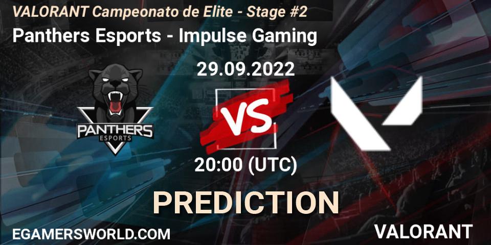 Panthers Esports - Impulse Gaming: ennuste. 29.09.2022 at 20:00, VALORANT, VALORANT Campeonato de Elite - Stage #2