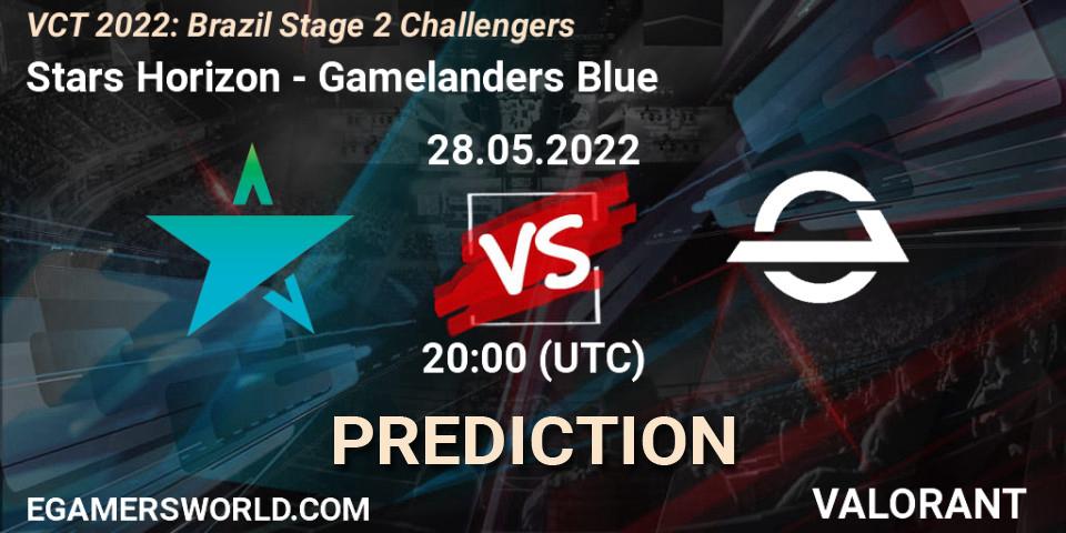 Stars Horizon - Gamelanders Blue: ennuste. 28.05.2022 at 20:15, VALORANT, VCT 2022: Brazil Stage 2 Challengers