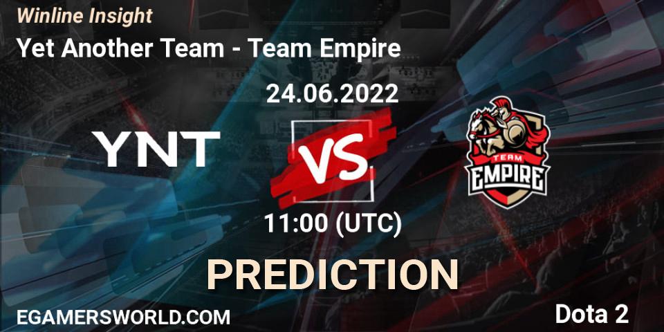 YNT - Team Empire: ennuste. 24.06.22, Dota 2, Winline Insight