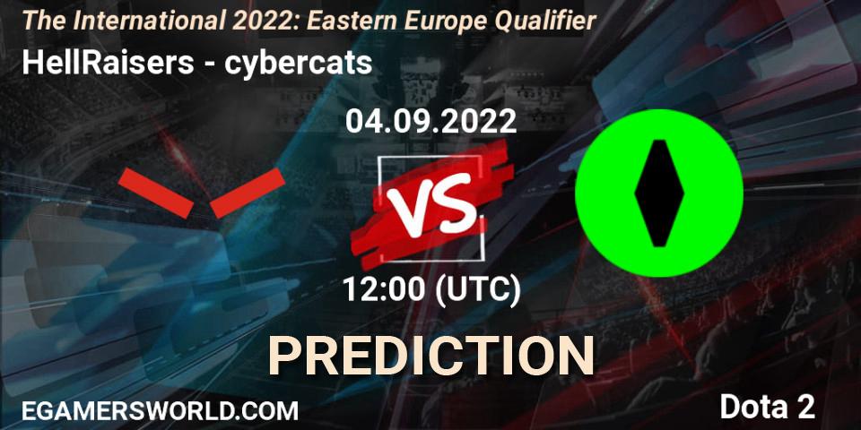 HellRaisers - cybercats: ennuste. 04.09.2022 at 10:37, Dota 2, The International 2022: Eastern Europe Qualifier