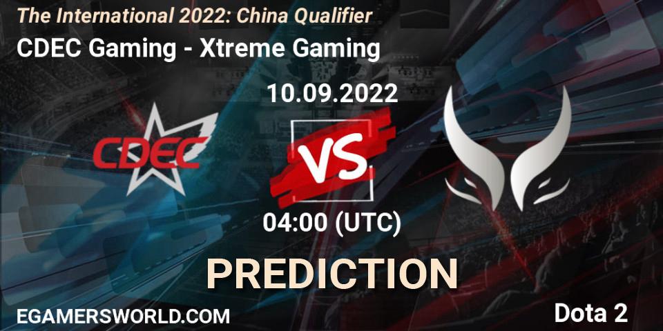 CDEC Gaming - Xtreme Gaming: ennuste. 10.09.22, Dota 2, The International 2022: China Qualifier