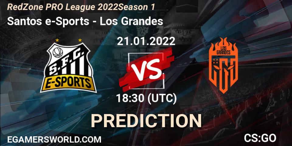 Santos e-Sports - Los Grandes: ennuste. 21.01.22, CS2 (CS:GO), RedZone PRO League 2022 Season 1