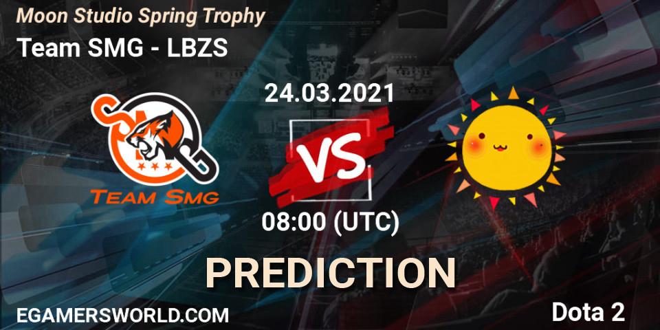 Team SMG - LBZS: ennuste. 24.03.2021 at 08:03, Dota 2, Moon Studio Spring Trophy