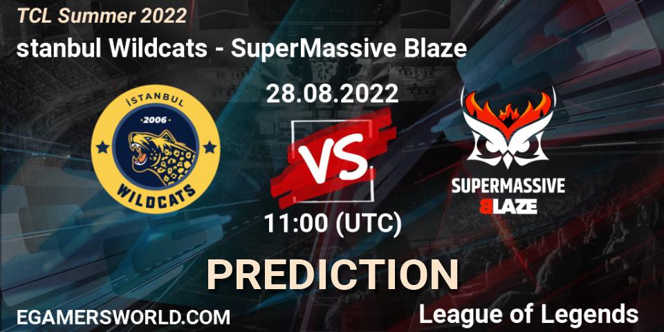 İstanbul Wildcats - SuperMassive Blaze: ennuste. 28.08.2022 at 11:00, LoL, TCL Summer 2022