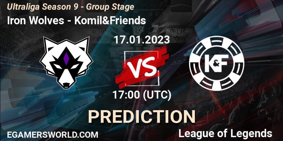 Iron Wolves - Komil&Friends: ennuste. 17.01.2023 at 17:00, LoL, Ultraliga Season 9 - Group Stage