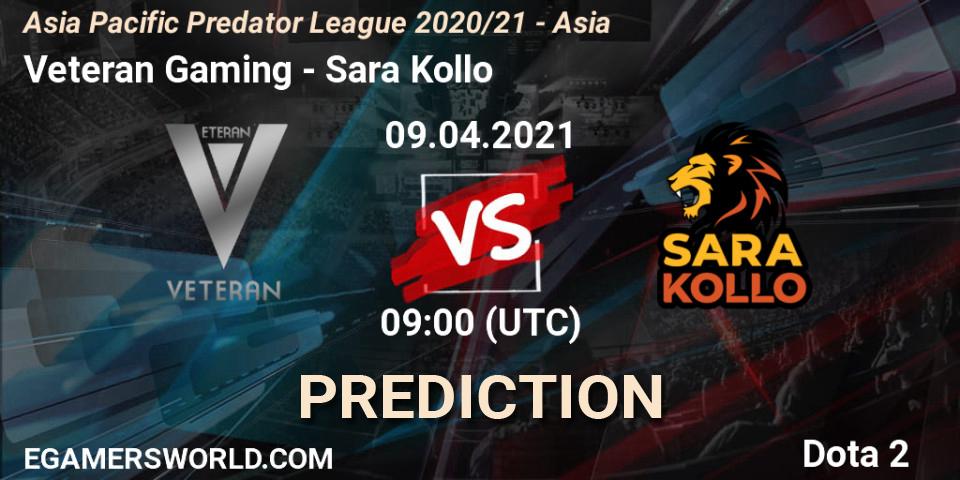 Veteran Gaming - Sara Kollo: ennuste. 09.04.2021 at 11:02, Dota 2, Asia Pacific Predator League 2020/21 - Asia