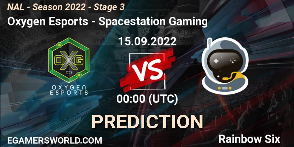 Oxygen Esports - Spacestation Gaming: ennuste. 15.09.2022 at 00:00, Rainbow Six, NAL - Season 2022 - Stage 3