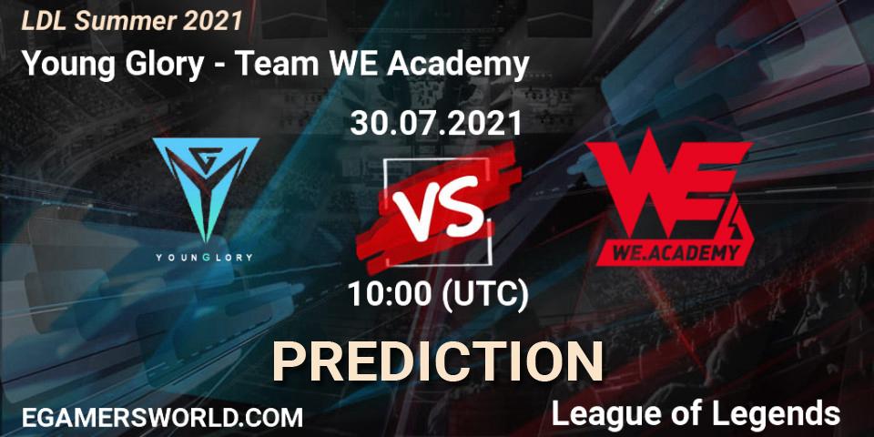 Young Glory - Team WE Academy: ennuste. 31.07.2021 at 10:00, LoL, LDL Summer 2021