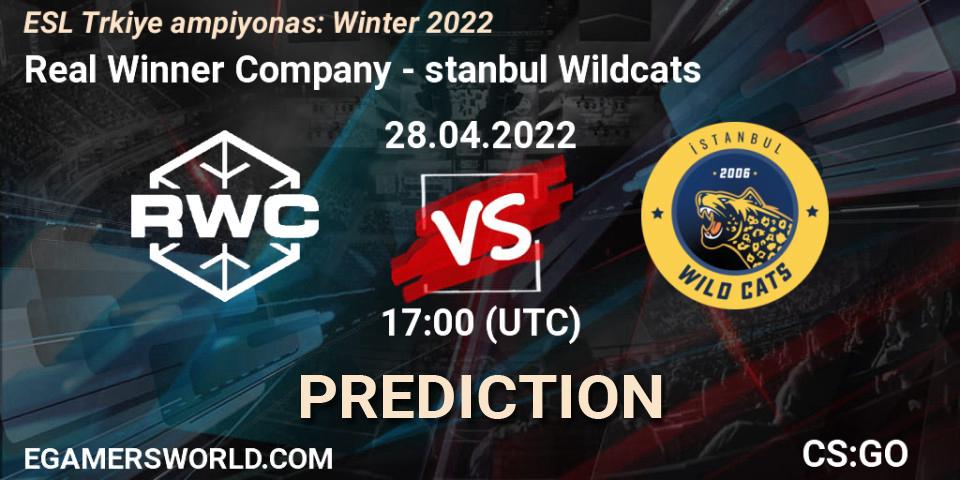 Real Winner Company - İstanbul Wildcats: ennuste. 28.04.2022 at 17:00, Counter-Strike (CS2), ESL Türkiye Şampiyonası: Winter 2022