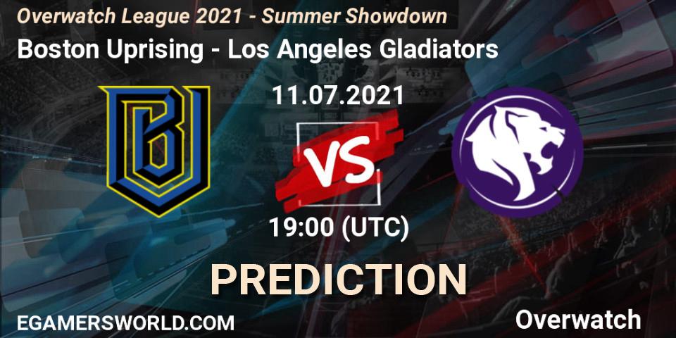 Boston Uprising - Los Angeles Gladiators: ennuste. 11.07.2021 at 20:45, Overwatch, Overwatch League 2021 - Summer Showdown