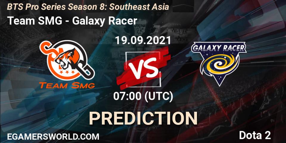 Team SMG - Galaxy Racer: ennuste. 19.09.2021 at 07:02, Dota 2, BTS Pro Series Season 8: Southeast Asia