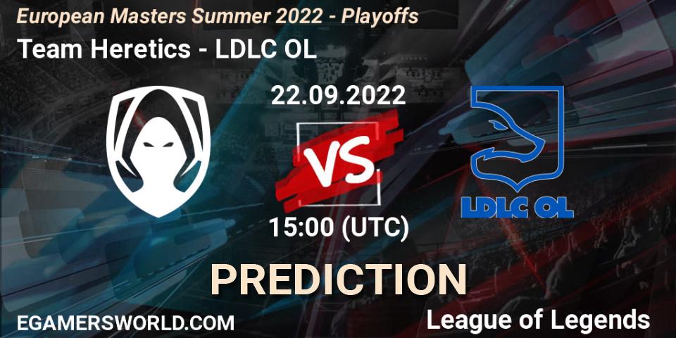 Team Heretics - LDLC OL: ennuste. 22.09.2022 at 15:00, LoL, European Masters Summer 2022 - Playoffs