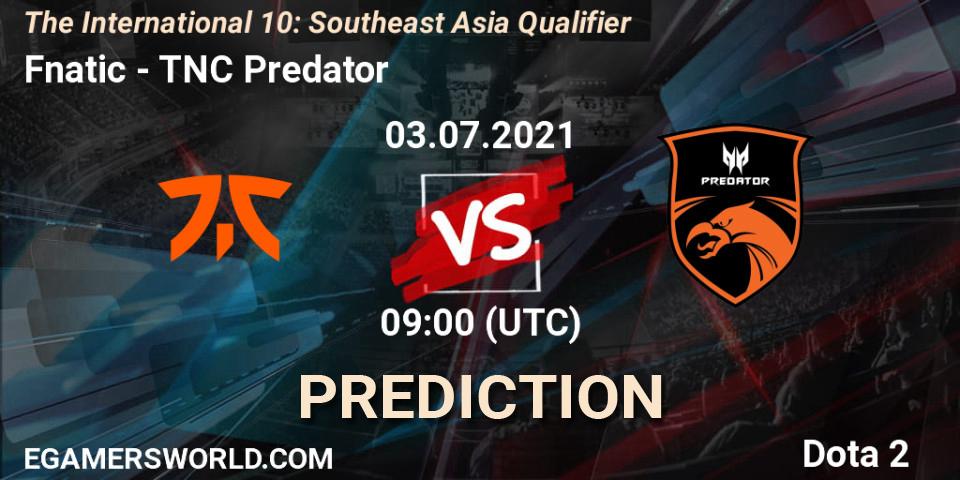 Fnatic - TNC Predator: ennuste. 03.07.21, Dota 2, The International 10: Southeast Asia Qualifier