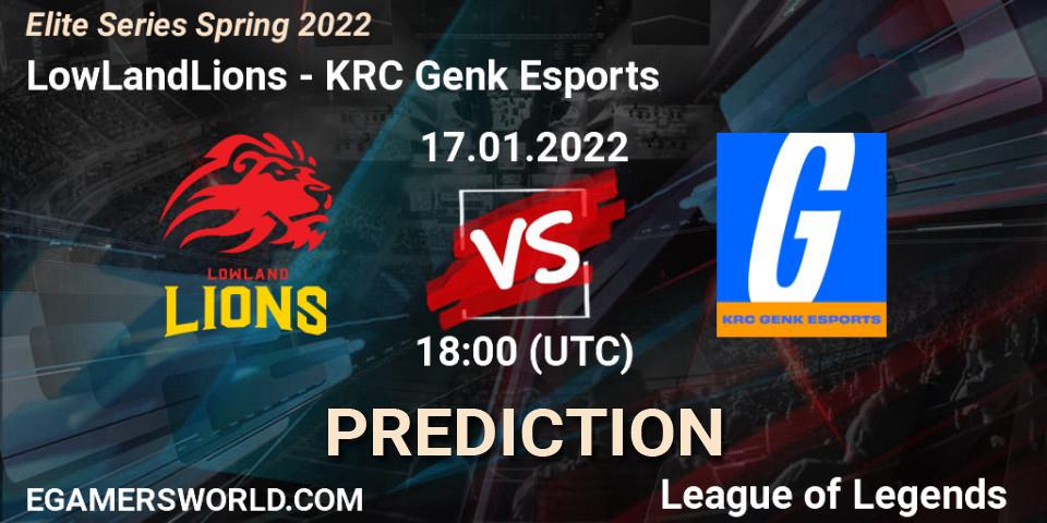 LowLandLions - KRC Genk Esports: ennuste. 17.01.2022 at 18:00, LoL, Elite Series Spring 2022
