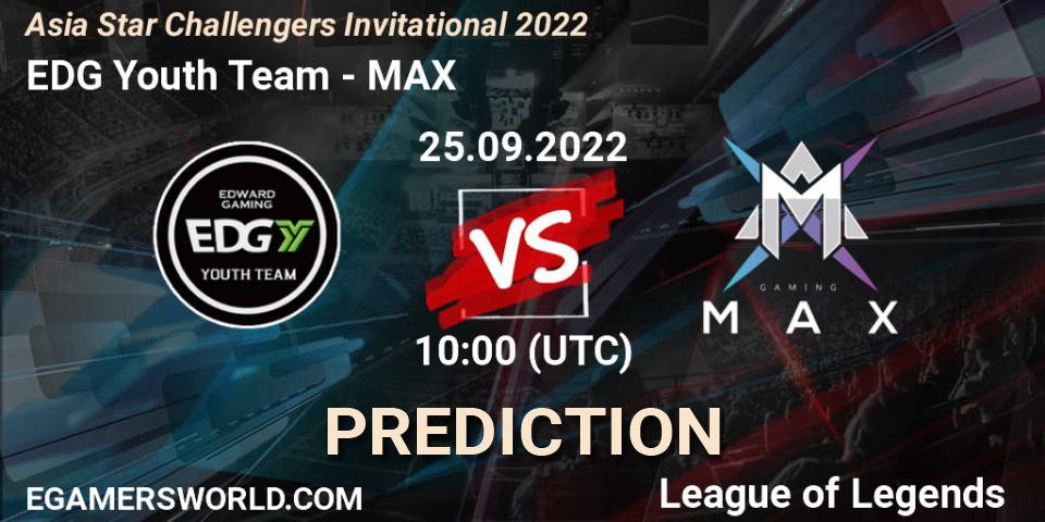 EDward Gaming Youth Team - MAX: ennuste. 25.09.22, LoL, Asia Star Challengers Invitational 2022
