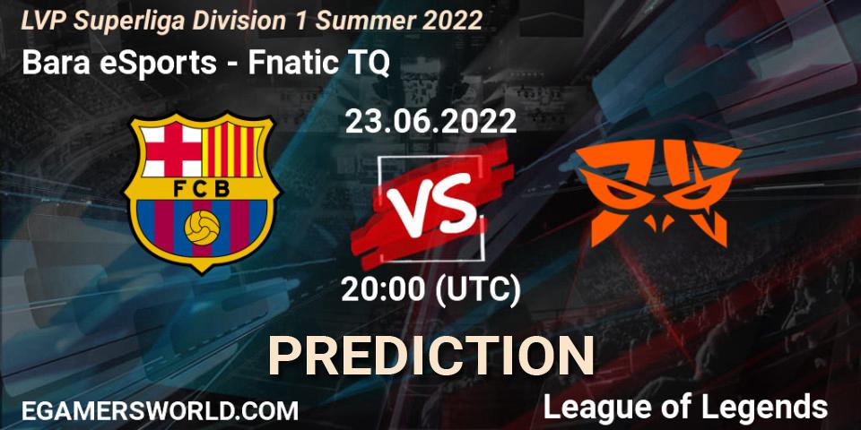 Barça eSports - Fnatic TQ: ennuste. 23.06.2022 at 20:00, LoL, LVP Superliga Division 1 Summer 2022