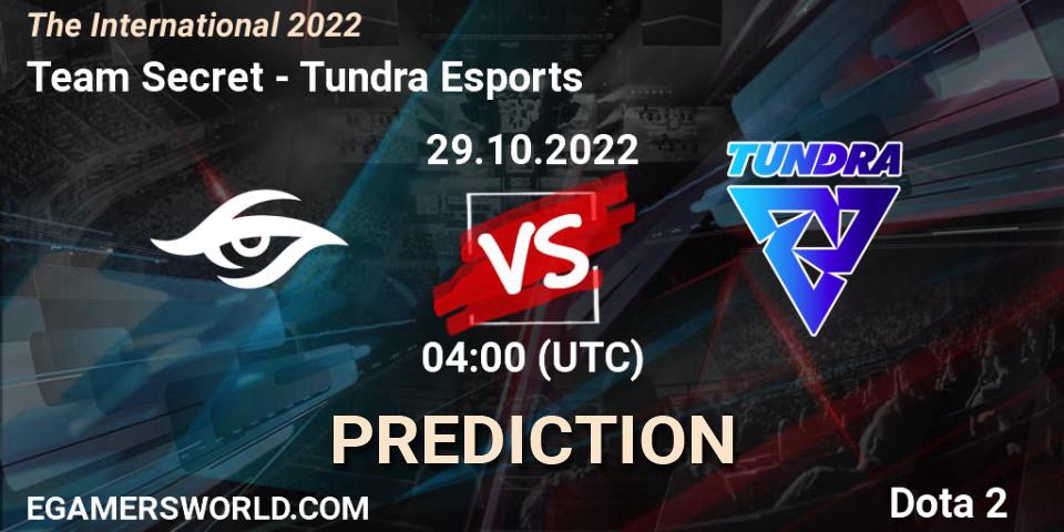 Team Secret - Tundra Esports: ennuste. 29.10.22, Dota 2, The International 2022