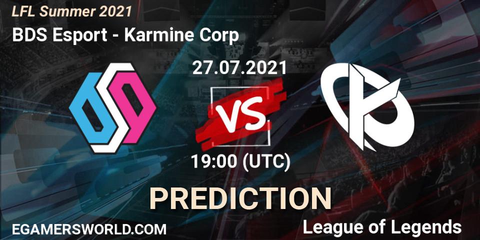 BDS Esport - Karmine Corp: ennuste. 27.07.21, LoL, LFL Summer 2021