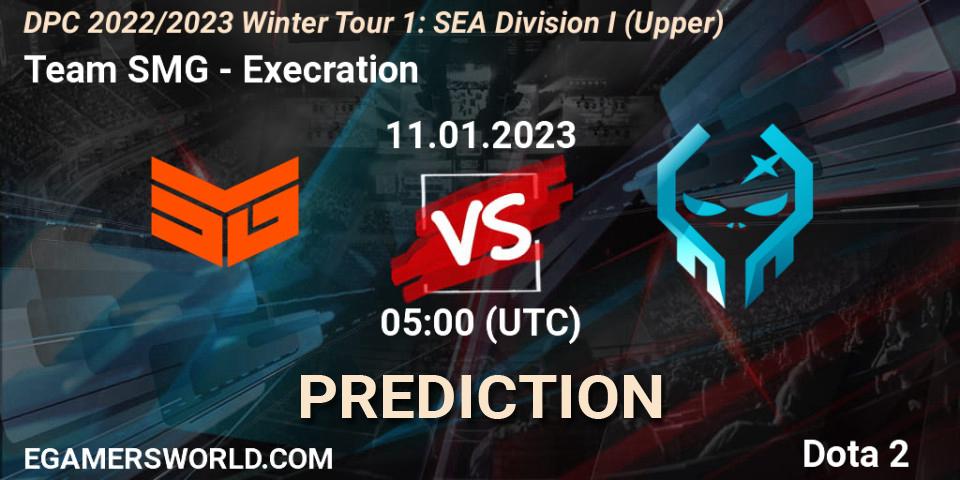 Team SMG - Execration: ennuste. 11.01.23, Dota 2, DPC 2022/2023 Winter Tour 1: SEA Division I (Upper)