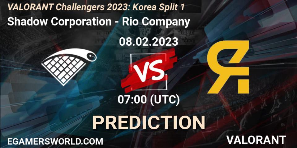 Shadow Corporation - Rio Company: ennuste. 08.02.23, VALORANT, VALORANT Challengers 2023: Korea Split 1
