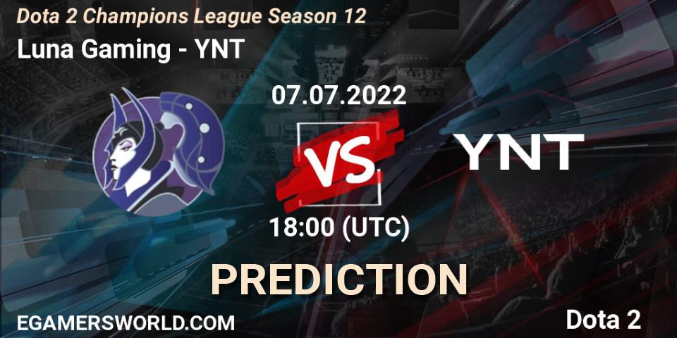Luna Gaming - YNT: ennuste. 07.07.2022 at 18:00, Dota 2, Dota 2 Champions League Season 12